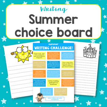 Preview of Summer Writing Choice board