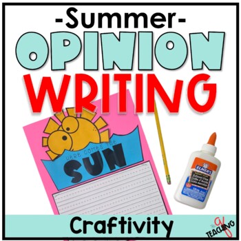 Preview of Summer Writing Prompt Activity & Craft for Opinion Writing 2nd 3rd Grade