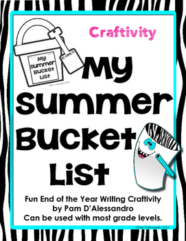 Preview of Summer Writing Craftivity - Summer Bucket List for K-3rd!