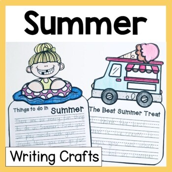 Preview of $1 Summer Writing Crafts No Prep Summer Writing Prompts - Summer Writing Center