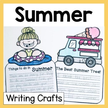 Preview of Summer Writing Crafts No Prep Summer Writing Prompts - Summer Writing Center