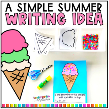 Preview of Free Summer Writing Ice Cream Craft
