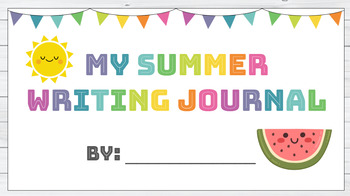 Preview of Summer Writing Journal