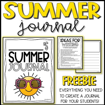 Preview of Summer Writing Journal