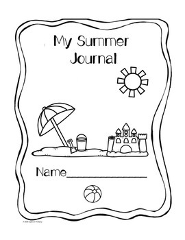 Summer Writing Journal Covers by 1st Grade Ave | TpT