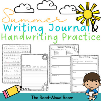 Preview of Summer Writing Journal & Handwriting Practice
