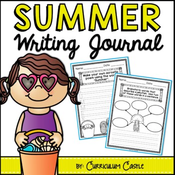 Preview of Summer Writing Journal (K-2) NO PREP