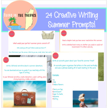 Preview of Summer Writing Journal Prompts