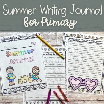 Preview of Summer Writing Journal and Craft Toppers