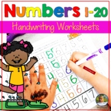 Summer Writing Numbers to 20 Math Worksheets Handwriting