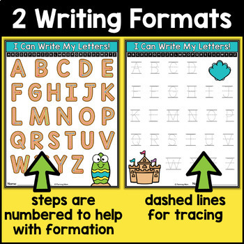 Summer Writing Numbers to 20 and Alphabet Tracing Handwriting Practice