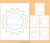 Summer Writing Paper Sun Prompts Write Story Activity Line