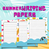 Summer Writing Paper With Lines, Summer Flower Writing Paper