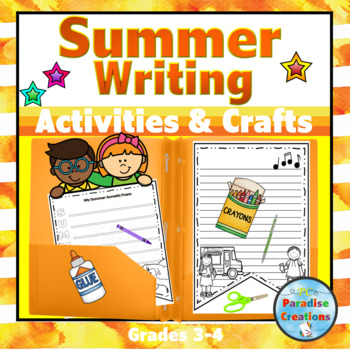 Summer Writing Pennant Banners Activities by Paradise Creations | TPT