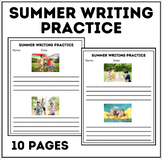 Summer Writing Practice With Picture Prompts | Sentence Pr