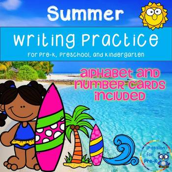 Preview of Summer Writing Practice for Pre-K, Preschool, or Kindergarten