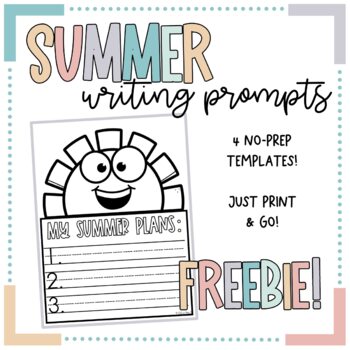 Preview of Summer Writing Prompt FREEBIE!
