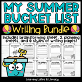Summer Writing Prompt Summer Bucket List Writing Activity 