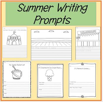 Summer Writing Prompts! Distance Learning by Heather J | TpT
