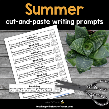 Preview of Summer Writing Prompts | Cut and Paste Journal Prompts