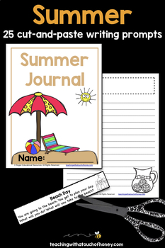 Summer Writing Prompts - Cut And Paste Journal Prompts | TpT