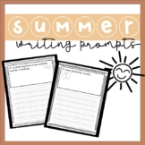 Summer Writing Prompts (End of Year Activities)