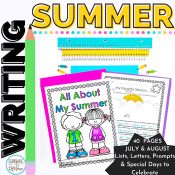 Preview of Summer Writing Prompts | Summer Journal Writing | Summer School | Summer Slide