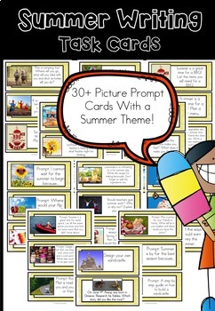 Summer Writing Task Cards Freebie by Resources by Rachel | TPT