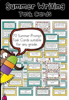 Summer Writing Task Cards Freebie by Resources by Rachel | TPT