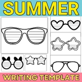 summer writing craft | sunglasses template | actividades d