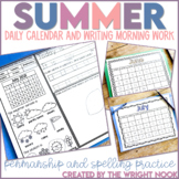 Summer Writing and Calendar Practice