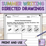 Summer Writing and Directed Drawing Worksheets