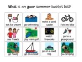 Summer Writing with Communication Board- My Summer Bucket List