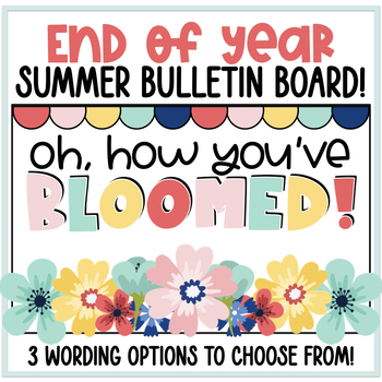 Preview of Summer Year End Bulletin Board or Door Decor - Tropical Summer