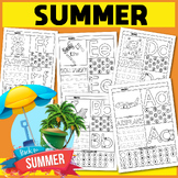 Summer activities, Alphabet Tracing & Writing A-Z, Letter 