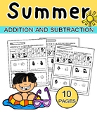 Summer  addition and subtraction to 10 /Activities worksheets