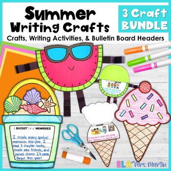Preview of End of Year Summer Craft and Writing Activity BUNDLE