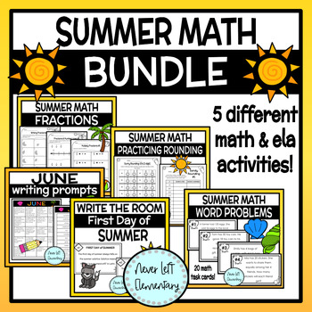 Preview of Summer and End of Year Math and ELA BUNDLE