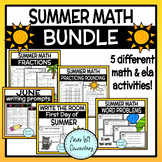 Summer and End of Year Math and ELA BUNDLE