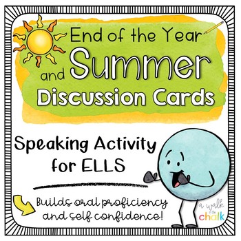 Preview of Summer and End of Year Discussion Cards | ESL Speaking Activity