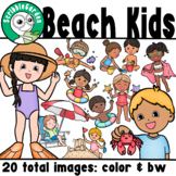 Summer at the Beach Kids Clipart