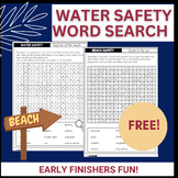 Water safety awareness word search freebie