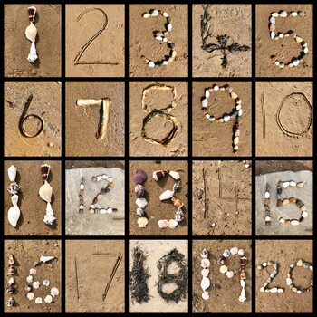 summer beach themed numbers 0 to 20 by early years outdoor tpt