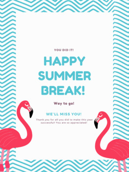 Preview of Summer break poster
