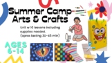 Summer camp arts & crafts 10 activities w supply list.  Ar