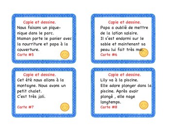 Summer Cartes A Taches Comprehension A La Lecture L Ete By Coquelicotlit