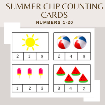 Preview of Summer clip counting 1-20