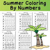 Summer coloring by numbers (summer coloring)