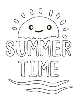 Preview of Summer coloring pages : Hello Summer Coloring Sheets / End of The School Year