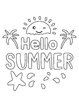 Summer coloring pages : Hello Summer Coloring Sheets / End of The ...